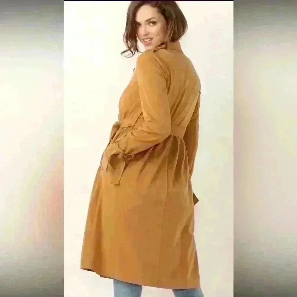 Women's LC Lauren Conrad Pretty Trench Coat - Sold Out Online - Picture 3 of 6